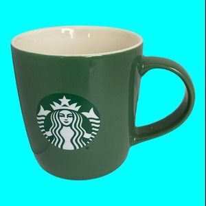 Starbucks Dark Green Ceramic Mermaid Coffee Tea Cup Mug 11 oz 2021